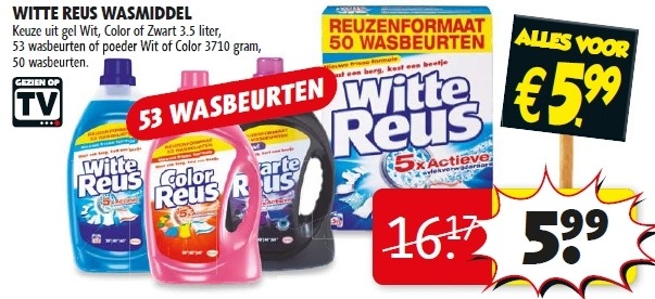 wasmiddel bonte was aanbieding